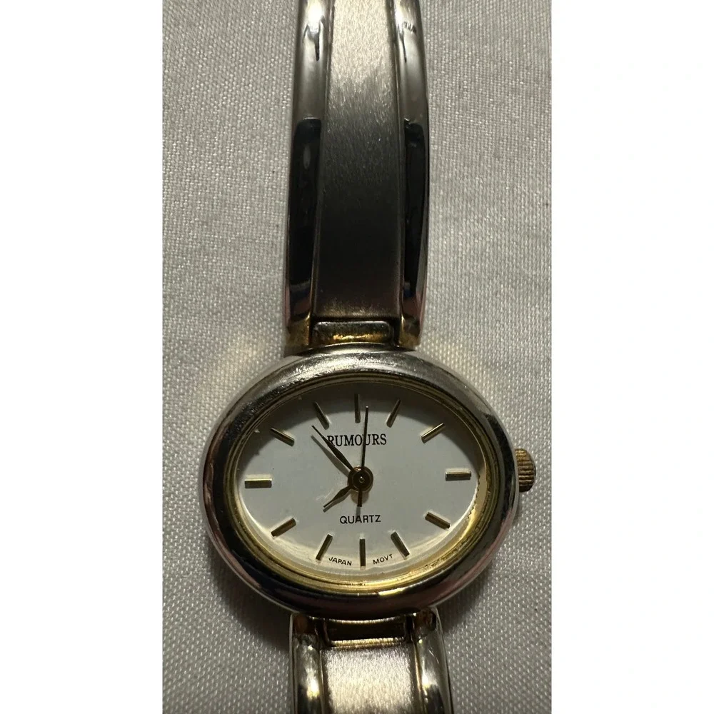 Rumours‎ Quartz Women's Silver Tone Oval Dial Dress Watch Japan Movt 44305
